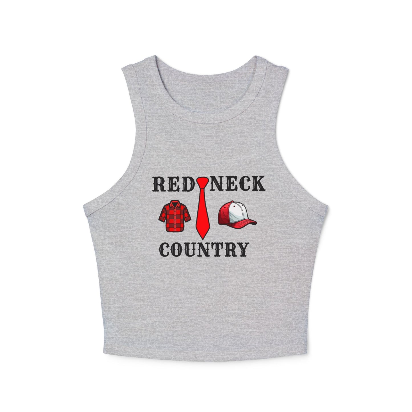 Red Neck Country Women's Micro Rib Racer Tank Top