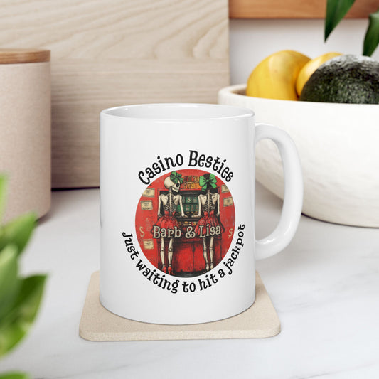 Besties Skeleton Casino Jackpot Ceramic Mug,