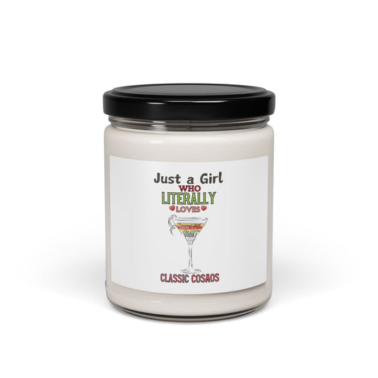 Just a Girl who loves Cosmos , Scented Soy Candle, 9oz