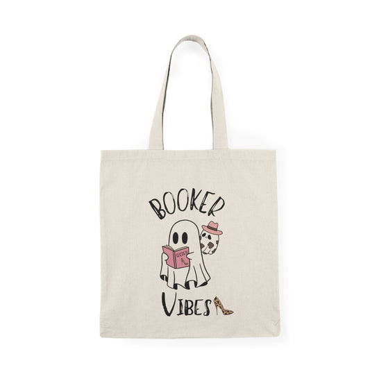 Ghost Book lover Natural Tote Bag