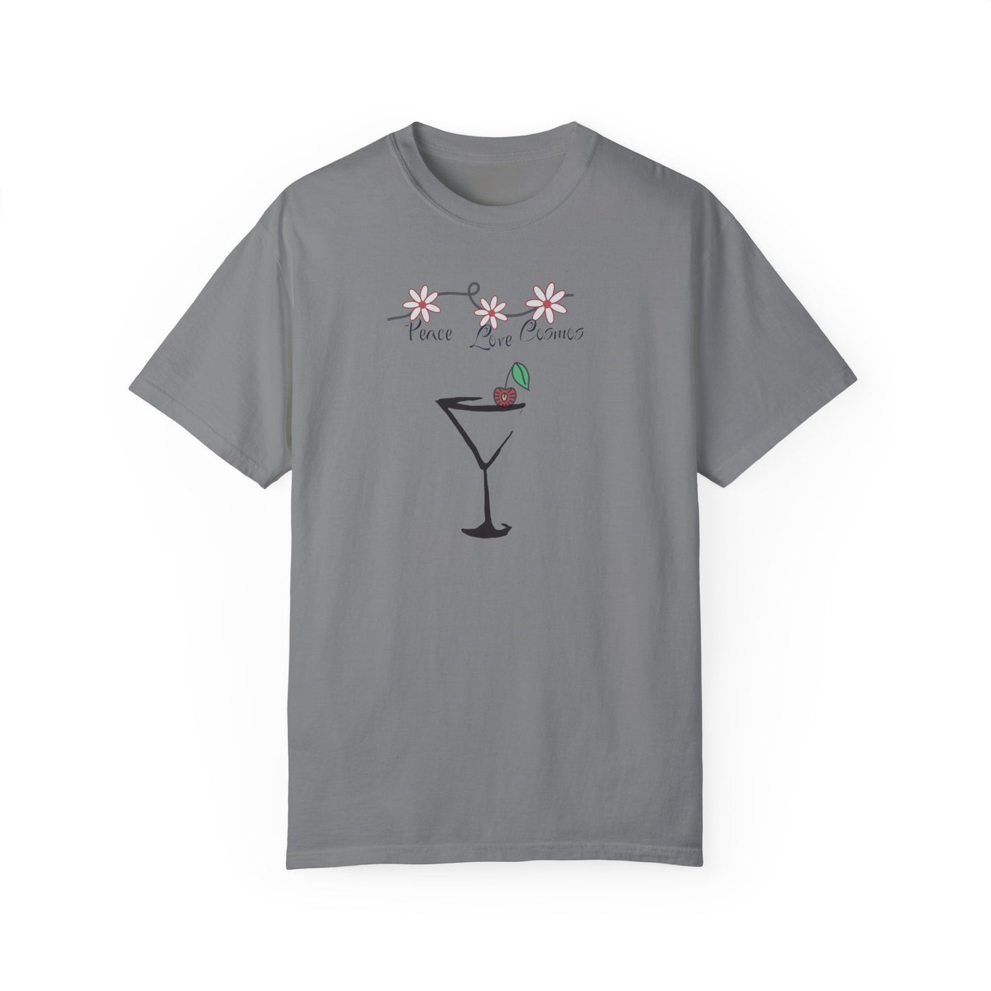 Peace, Love and Cosmos, Unisex Garment-Dyed T-shirt