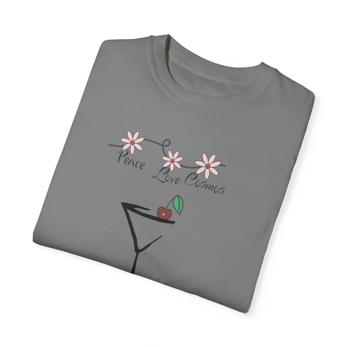 Peace, Love and Cosmos, Unisex Garment-Dyed T-shirt