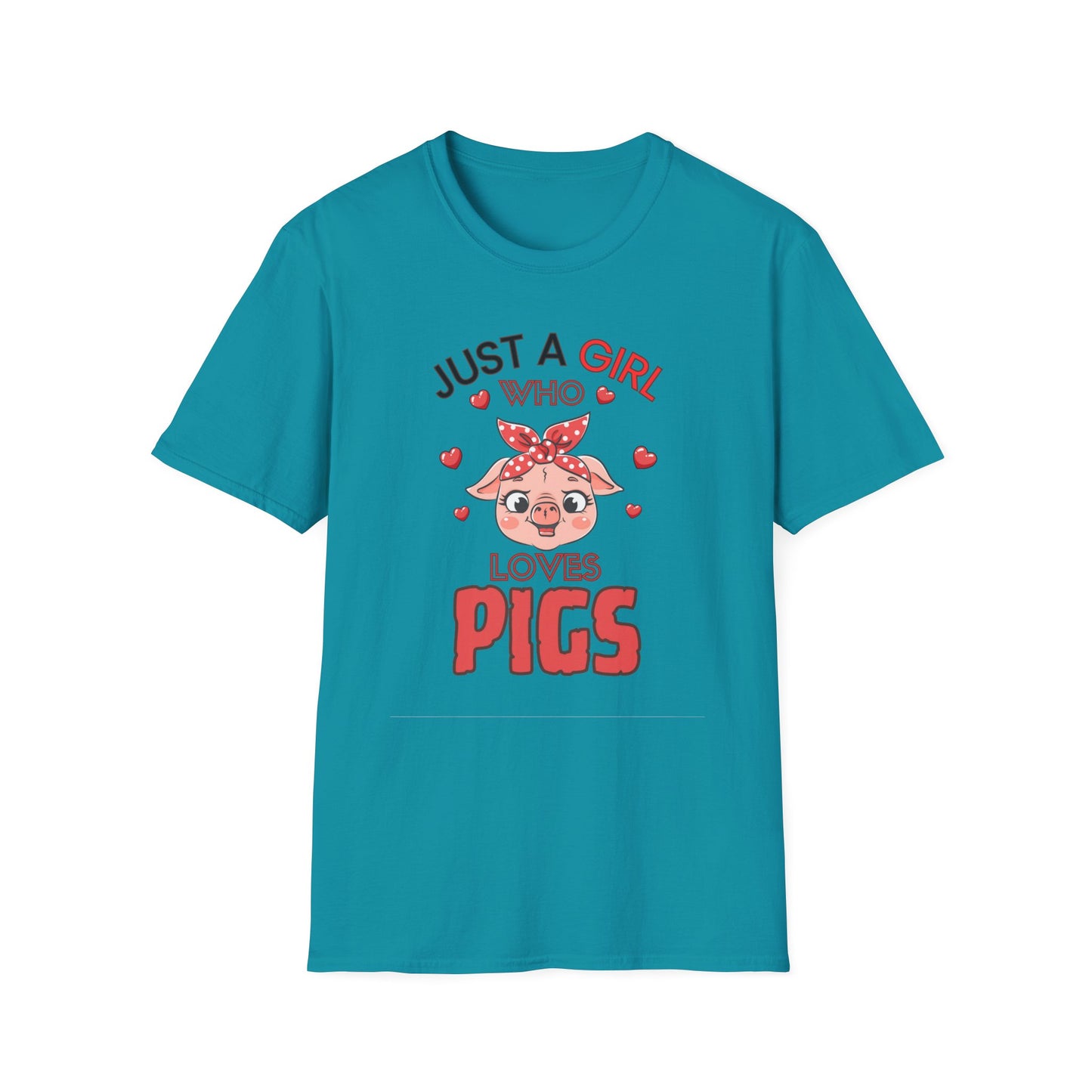 Just a Girl Pigs, Unisex Softstyle T-Shirt