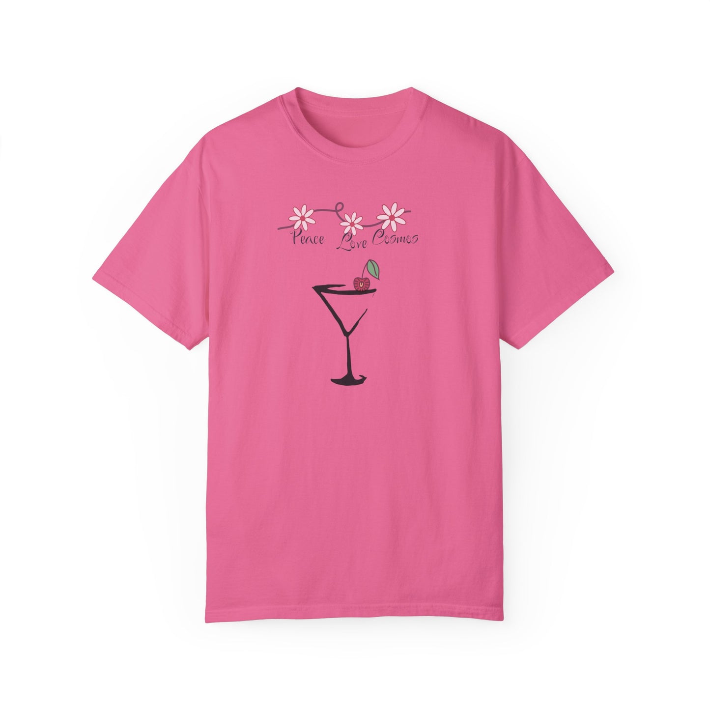 Peace, Love and Cosmos, Unisex Garment-Dyed T-shirt